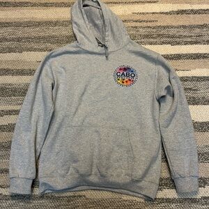 Cabo San Lucas Mexico Light Heather Gray Sweatshirt Hoodie Men’s Size Medium